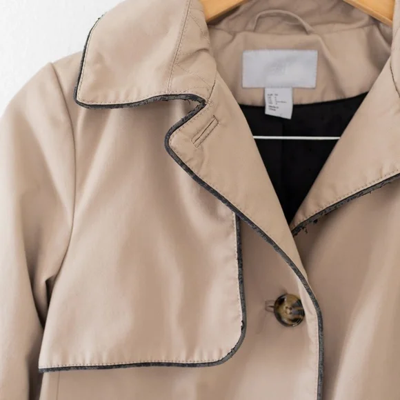 H&M Tailored Fit Trench Coat Size 4 - Picture 4 of 11